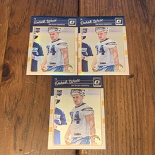 2016 Donruss Optic Silver Holo Derek Watt Rc #114 Rookie San Diego Chargers & RC