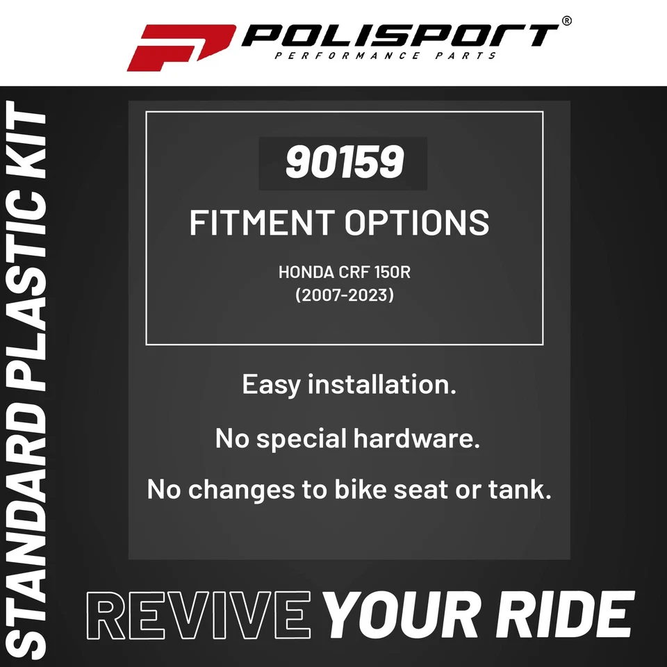 Kit completo de plástico Polisport para Honda CRF150R (2007-2023) - blanco Foto 3 de 4