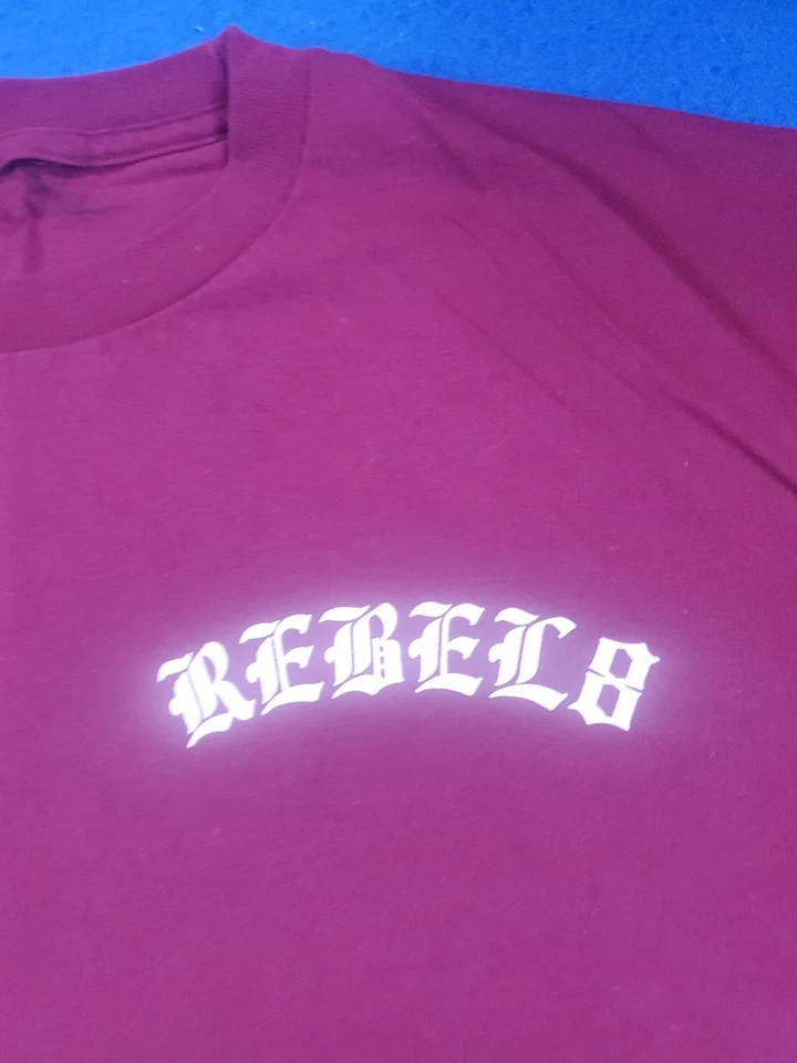 Rebel 8 Burgundy T-Shirt Men's Size Medium NWOT San Francisco tattoos Skating - Image 4 of 4