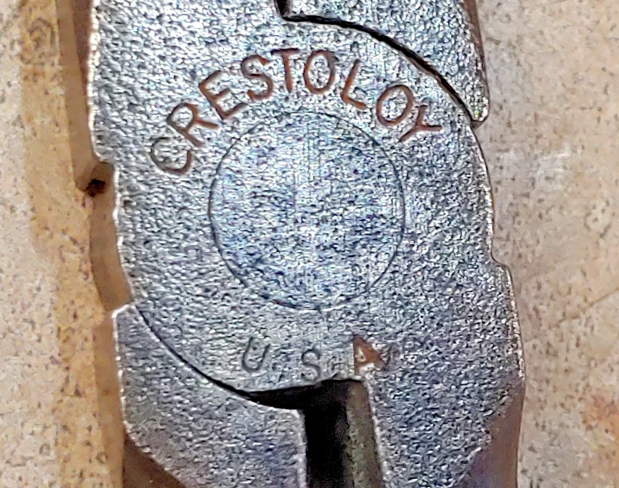 "Crestoloy vintage de media luna 6-1/2"" No." Alicates para nariz de aguja 1033-6 hechos en EE. UU. Foto 2 de 4