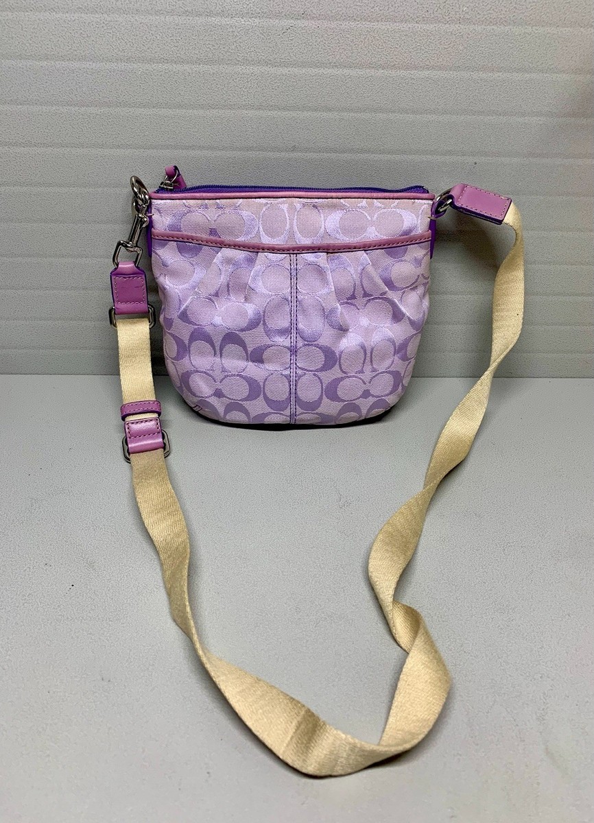 Vintage Coach Signature Madison Lilac Small Crossbody Bag | eBay