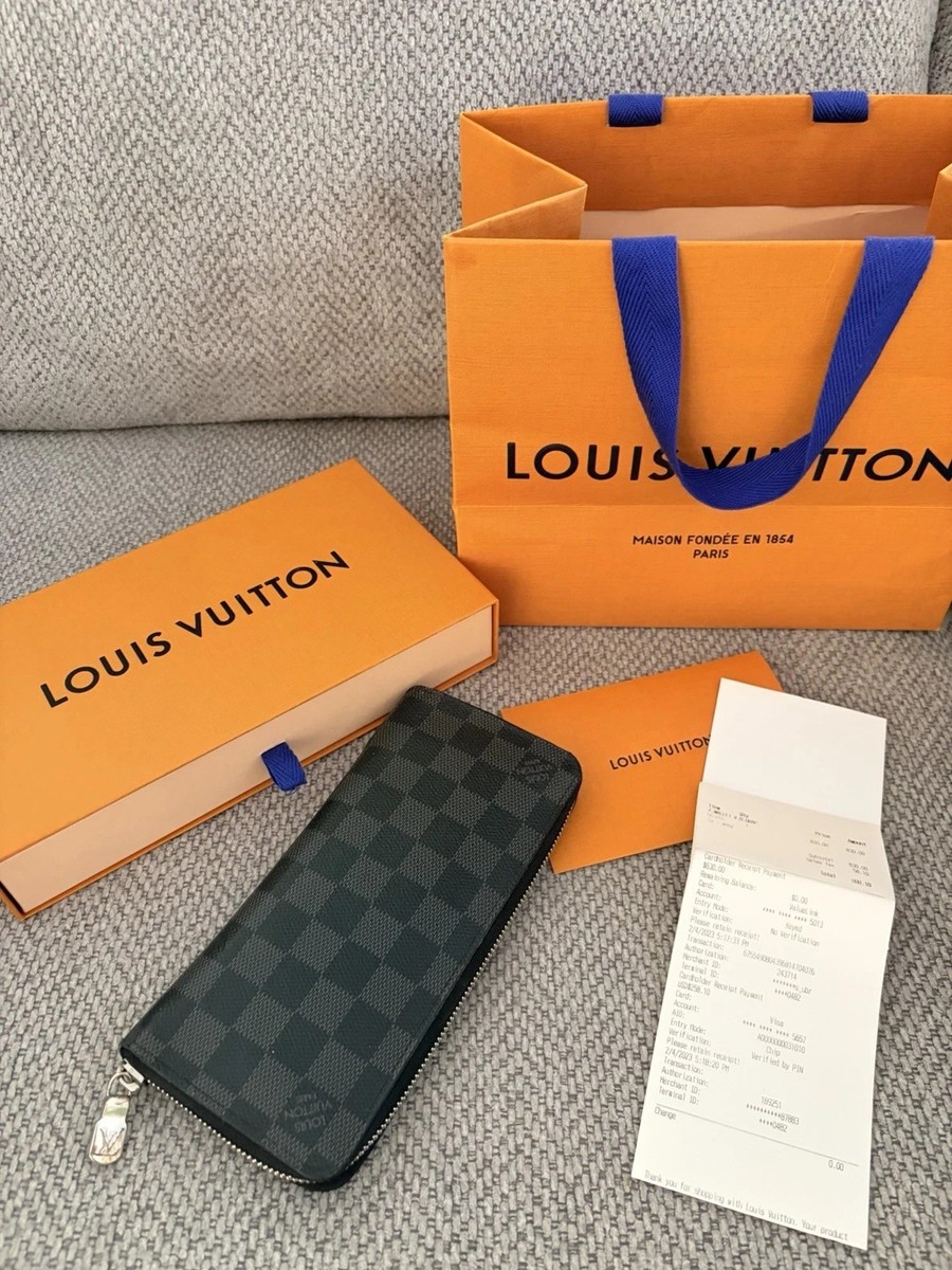 Louis Vuitton Damier Graphite Zippy Wallet Vertical Braza Wallet