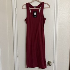Fashion Nova Womens Size L Midi Dress Racerback Stretch