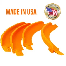 3D Printed 90° High Bank Track Turns – Orange, Hot Wheels Compatible (Pack of 4)