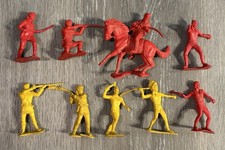 Vintage Auburn Rubber 70mm Cowboys Pioneers Indian Braves Lot