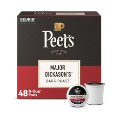 Peet's Coffee Major Dickason's Blend Premium Dark Roast Keurig K-Cup Pods, 48 Ct
