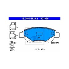 ATE 13.0460-3829.2 Bremsbeläge Vorne für Aygo C1 108 107