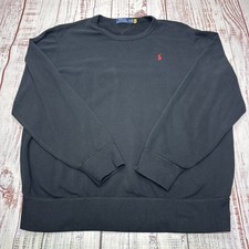Polo Ralph Lauren Sweater Mens Sz. XL Black Lined Pullover Casual Crew Neck