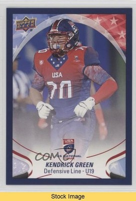 2017 Upper Deck USA Football Blue Border Kendrick Green #67 READ 0e3