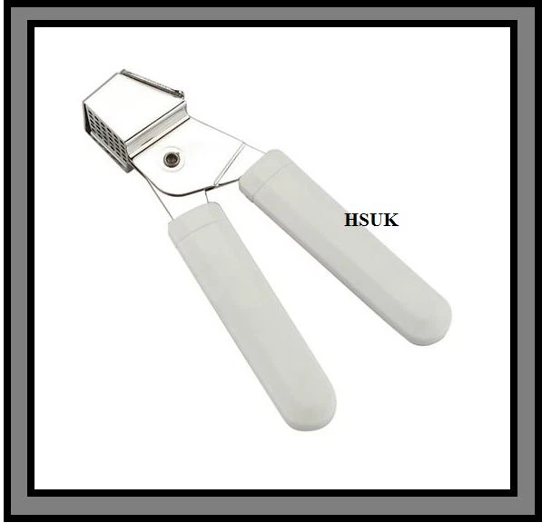 GARLIC PRESS CRUSHER STAINLESS STEEL WITH WHITE PLASTIC HANDLE HEAVY DUTY 90789
Opens in a new windo