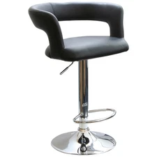 AmeriHome BS2440 Adjustable Height Bar Stool with Round Back