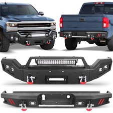 For 2016-2018 Chevy Silverado 1500 Front Or Rear Bumper With Winch Led Lights