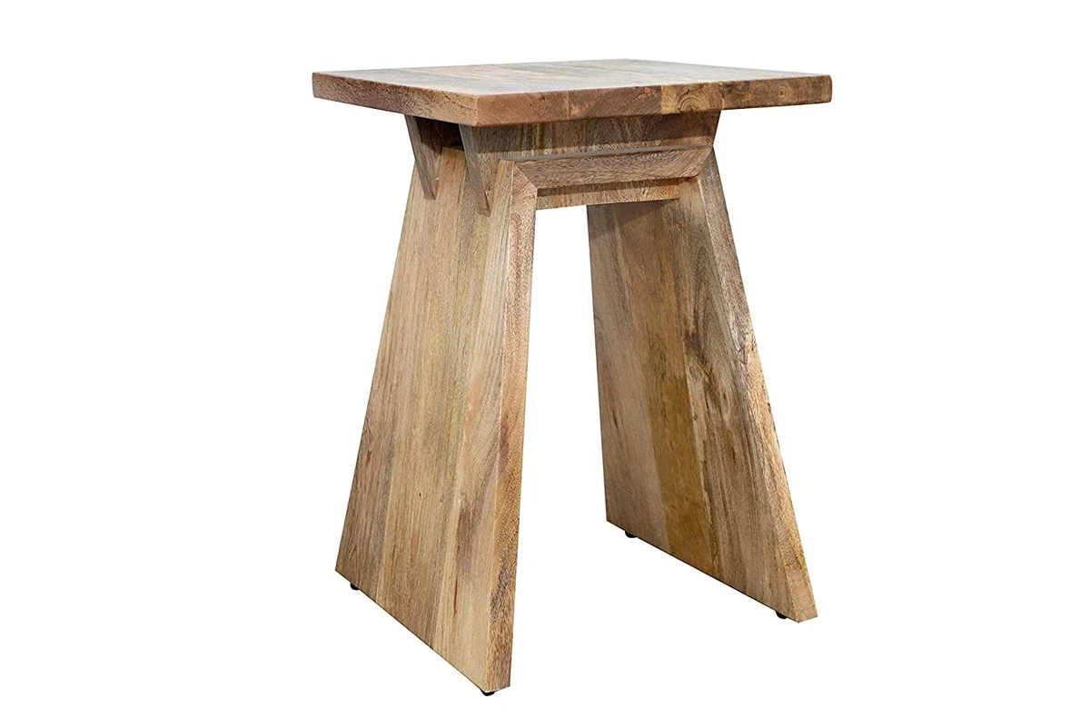 WOODEN STOOL FURNITURE FOR HOME AND OFFICE SITTING NATURAL WOOD