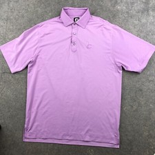 Footjoy Polo Shirt Mens Large Purple Striped Short Sleeve Golf Collared