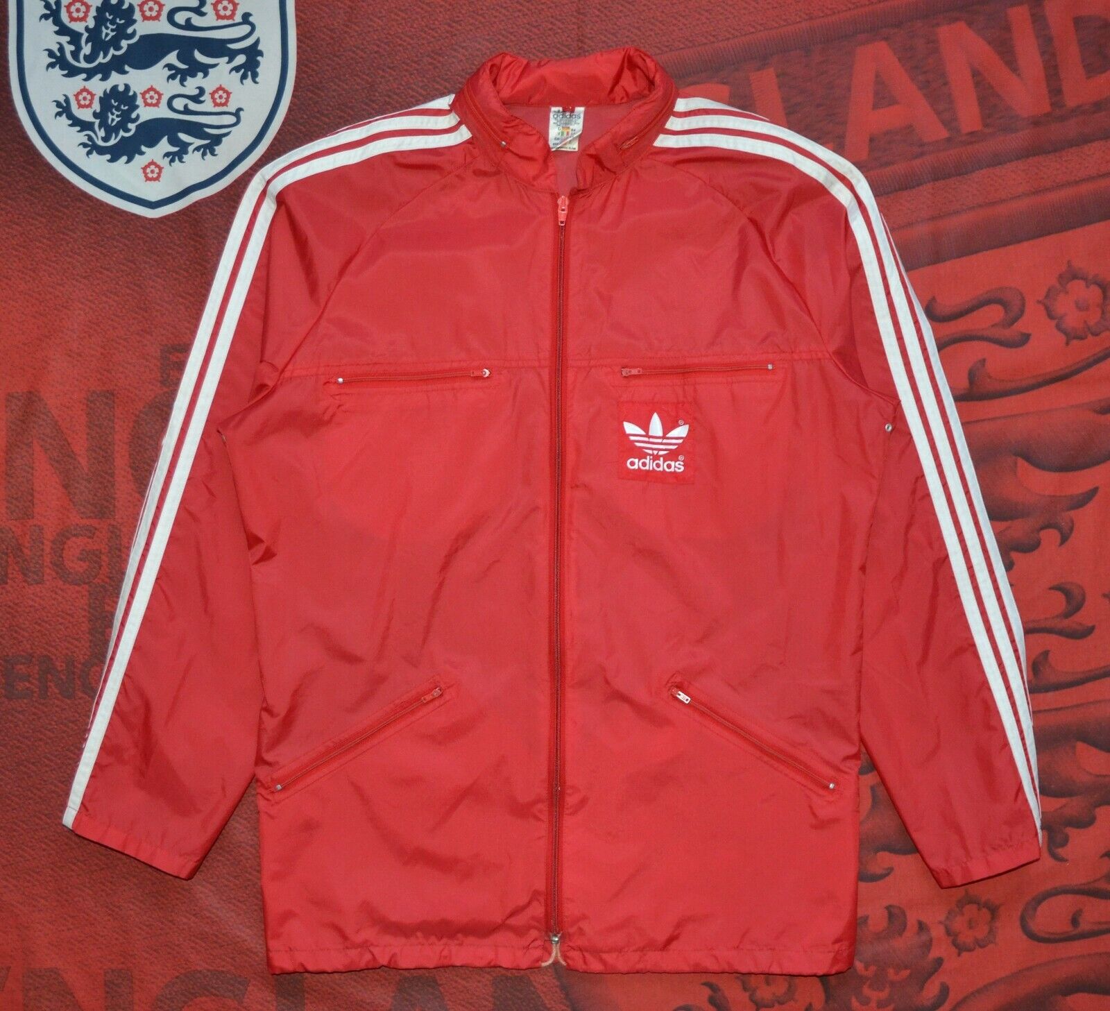 Vintage Adidas Jacket Size L Red Made In Thailand Very Rare | eBay
