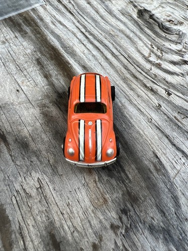 Vintage Aurora T-jet #1482 Orange Volkswagen Bug Beetle HO Slot Car Nice Wow
