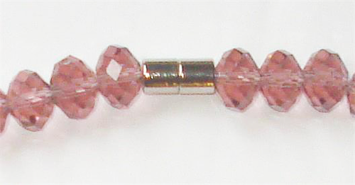 PURPLE 48 FACETS CRYSTAL NECKLACE 19" RHINESTONE VIOLET BURGUNDY LAVENDER SHINE - Picture 2 of 2