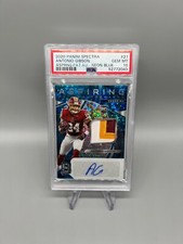 2020 Panini Spectra Antonio Gibson Aspiring Patch Auto Neon Blue PSA 10 Gem Mint