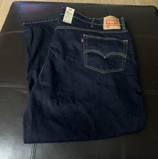 NWT Levis 550 Dark Wash Jeans Big&Tall Size 52 X 29 Stretch Relaxed Tapered D8