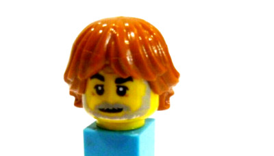 1 x LEGO  88283 City,Haare für Minifiguren,Junge,Mann,Frau dark orange Neuware