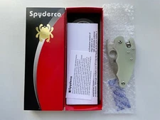 Spyderco Poliwog Natural Jade G10 M4 Satin Steel Knife C98GM4P Japan NEW
