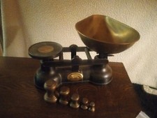 Vintage Scale Salter Staffordshire Cast Iron Kitchen Scale mid century
