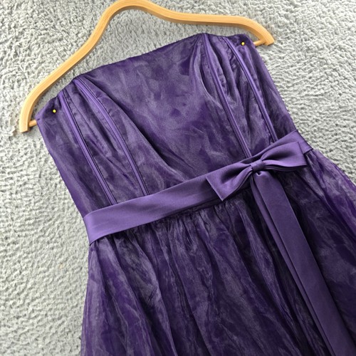 Alfred Angels Womens A-line Dress Size 14 Purple Tulle Off the Shoulder - Picture 2 of 14