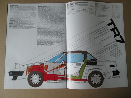 Triumph TR7 car brochure.triumph car brochure. - Picture 11 of 12