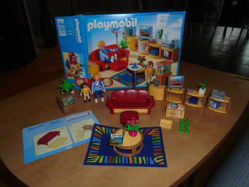 Playmobil 4282 living room + instruction + box for modern house city life