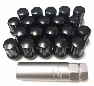 20 Mr Lug Nuts Black 14x1 5 Spline Drive Tuner Honda Civic Type R Fk8 Ebay
