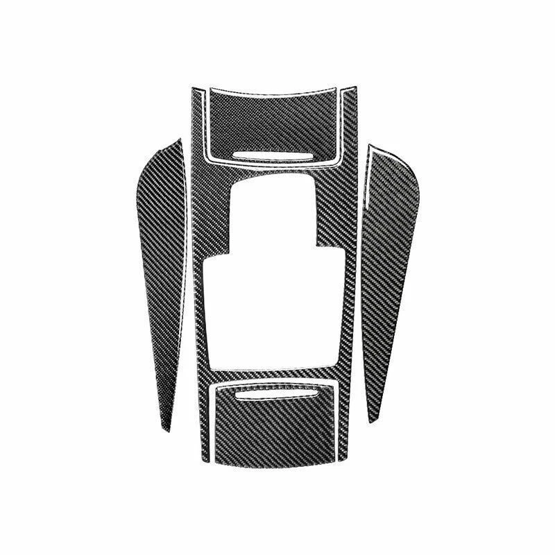 Cubierta de panel de tablero de instrumentos de consola central de fibra de carbono de vinilo para Audi A6 05-2011 Foto 2 de 4