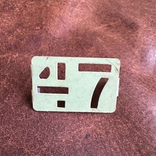 1947 vintage CONNECTICUT License Plate METAL Registration TAB Date Tag CT 47