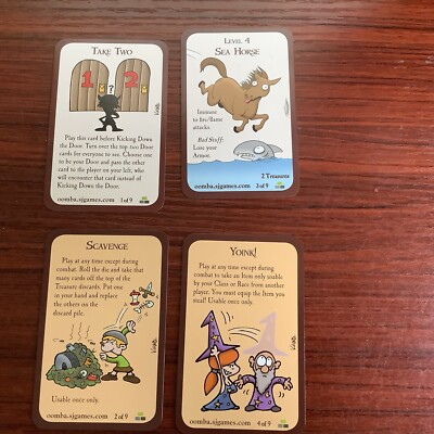 Lot Of (4) Munchkin Card Promos Steve Jackson Games