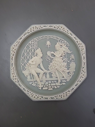 Vintage Carmen Plate by Incolay Studios Love Themes from Grand Opera Mint green - Picture 2 of 14