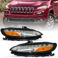 2pc Pair Set For 14-18 Jeep Cherokee Led Bumper Parking Lights Turn Signal Lamps 2pc Pair Set For 14-18 Jeep Cherokee Led Bumper Parking Lights Turn Signal Lamps