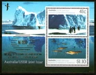 Australia 1990 Antarctic Research Mini Sheet Overprinted NZ 1990 MUH