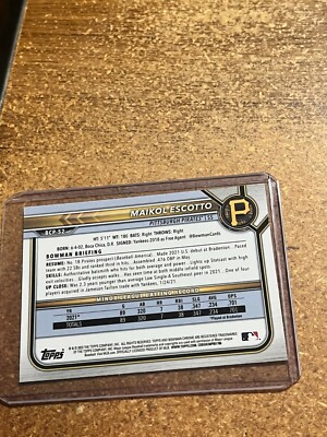 2022 Bowman Chrome Baseball 1st Bowman Card # BCP-52 Maikol