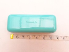Tiffany Blue Sunglass Hard Case Glasses Clamshell Box Hinged Wipe Cloth