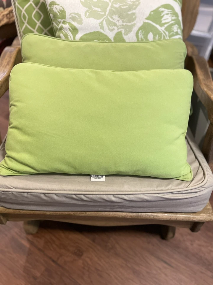 2 almofadas lombares frontais para área externa pátio encosto grosso 20x12” * - Imagem 3 de 4
