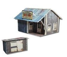 N Scale 1:160 Shanty Building - Pre-Cut & Pre-Scored CARDSTOCK PAPER kit UMN1