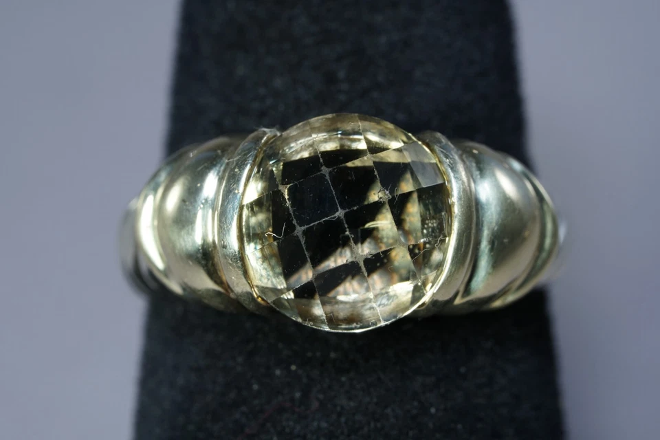 Anillo Cable Capri CITRINO Oro Amarillo 14K/Plata Esterlina DY David Yurman, Talla 8 Foto 4 de 4