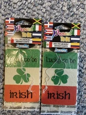 NEW Lot Of 2 - VINTAGE LUCKY TO BE IRISH AIR FRESHENERS