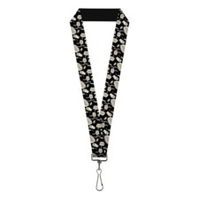 Lanyard Hocus Pocus Elements Collage Black White