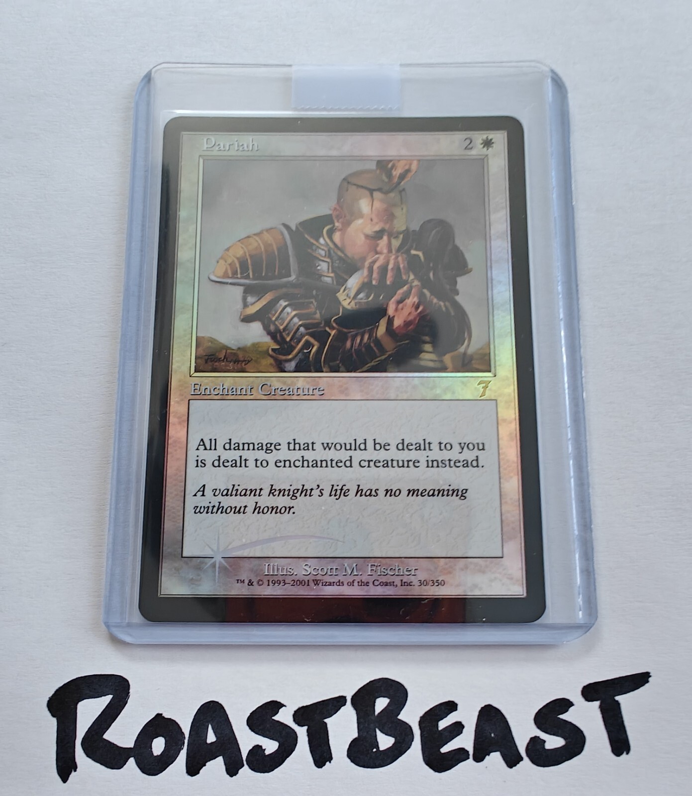 Magic The Gathering - 7th Edition - Pariah FOIL NM- HTF Alternate Art