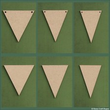 MDF wooden bunting flags and triangles 3mm MDF craft board for signs and plaques