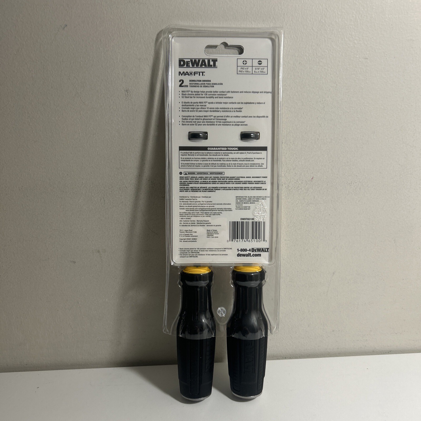 Demolition Screwdriver Set (2piece) Dewalt • Toughseries Steel