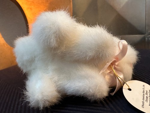 NWT Rare VTG 1990 North American Bear Co. Inkie Dinkies Bunny White Pink Bow - 第 10/14 張圖片