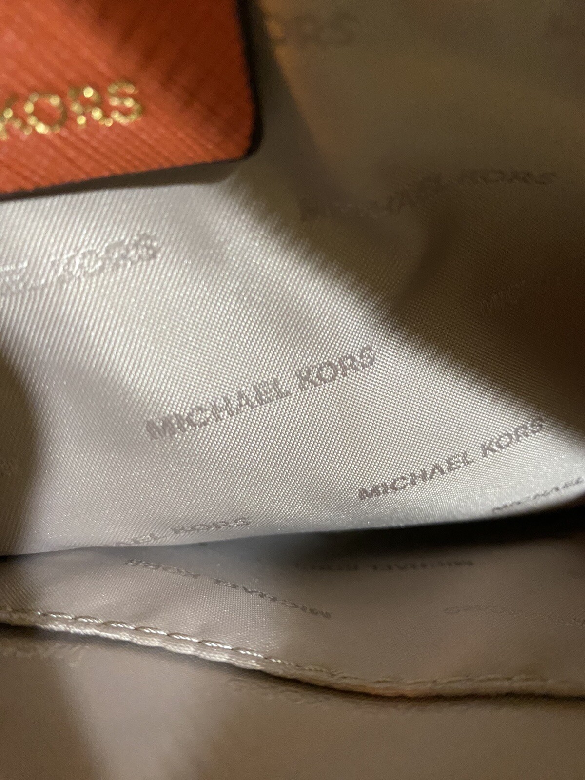 michael kors handbag orange leather crossbody han… - image 12