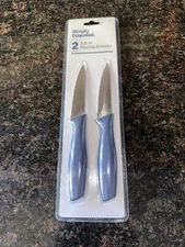 Simply Essential Set of (2) 3.5” Paring Knives by Bed Bath & Beyond Blue Handle