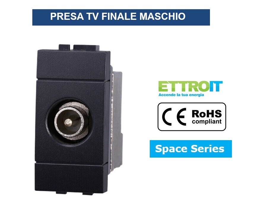 INTERRUTTORE LUCE DA PARETE IN PORCELLANA GRIGIO CENERE VITI GIREVOLE - Foto 7